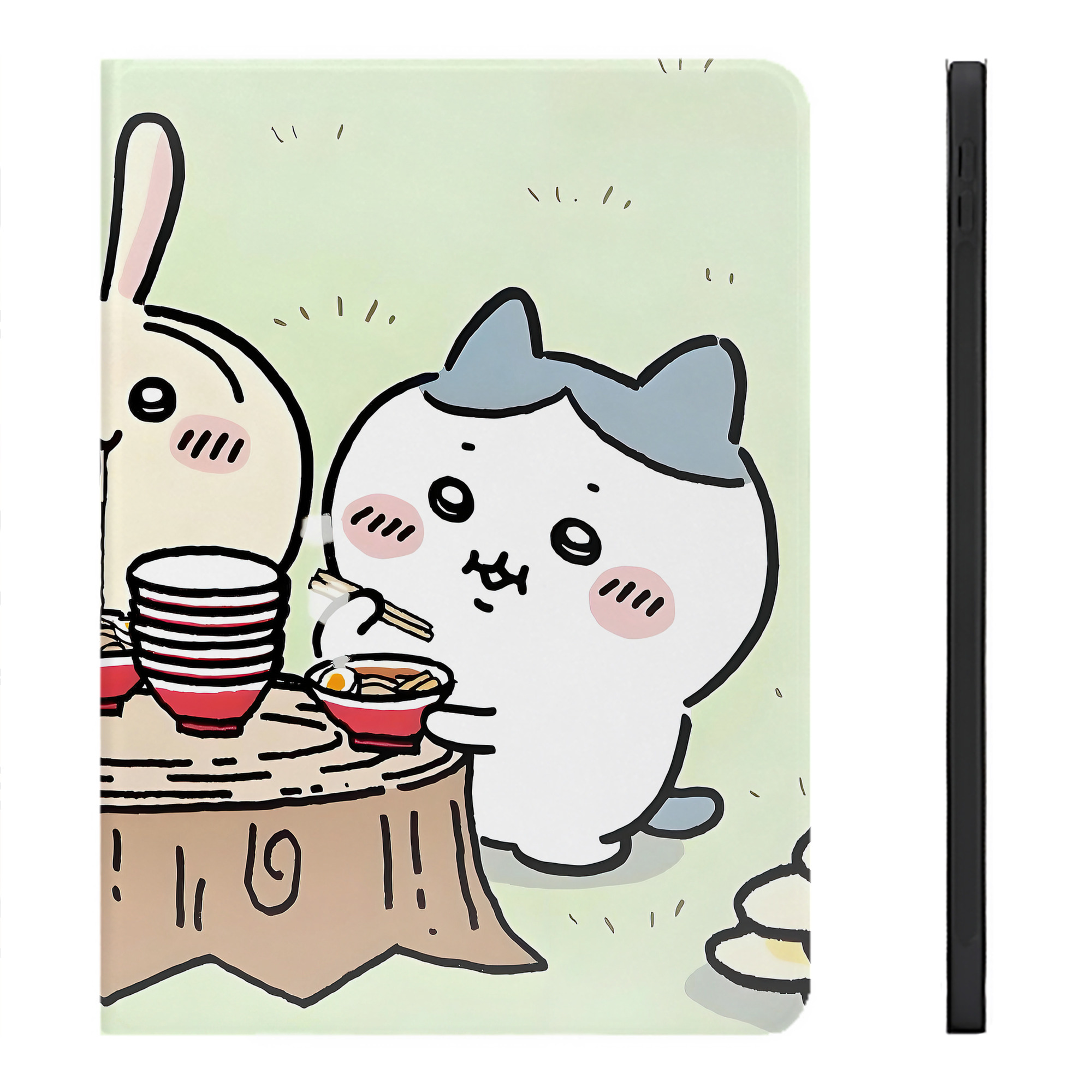 （画像用） ちいかわ Chii-kawa IPadケース ペンホルダー付き ブックスタイルデザイン
